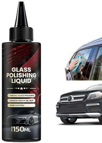 Car Glass Polishing Liquid, Car Glass Polishing Compound, Cars Oil Film Remover, Cars Window Cleaner & Polish for Windscreen, Windshield, Window Cleaning, Mirrors