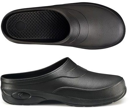 ESTRO Ciabatte da Giardino Uomo - Ciabatte Giardino Uomo Zoccoli Plastica Donna Zoccoli Gomma Donna K037 (44 EU, Nero)