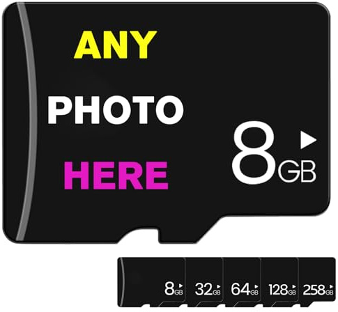 Personalised Sd Cards, Upload Photos Or Text, Make Personalised Sd Card, Wide Range Of Memory Pptions, Unique Gifts For Family And Friends (8, GB)