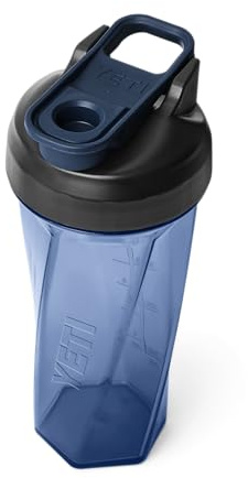 YETI Yonder 27 oz (737 ml) Leakproof Protein Shaker Bottle, Navy | 100% Leakproof Shaker Cup with Whisk-Free Helimix Technology, Quick-Access Cap & Measurement Marks - Dishwasher Safe