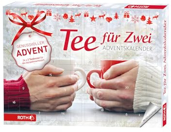 ROTH Tee Adventskalender für Zwei - 2x 24 beste Teesorten im Advent - nicht nur für Paare - als Geschenk mit Weihnachtstee