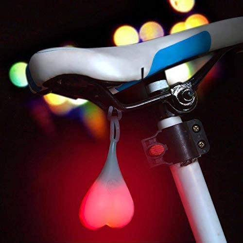 Baceyong Feux arrière de Boule de vélo, feu d'avertissement Cardiaque pour Bicyclette, éclairage Essentiel de Nuit à LED, étanche à l'eau（Rouge）
