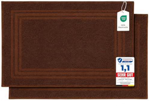 Komfortec Tappeto Bagno Set di 2 in Spugna di Cotone 50x70 cm