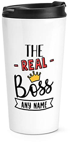 Tazza da viaggio personalizzata The Real Boss