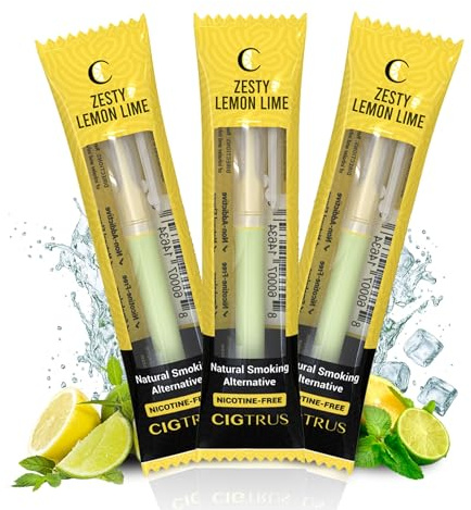 Craving Relief Inhaler (3-Piece) - Natural Quit Smoking Substitute, Nicotine & Tobacco-Free, Cigtrus' Non-Electric Solution (Lemon Lime)