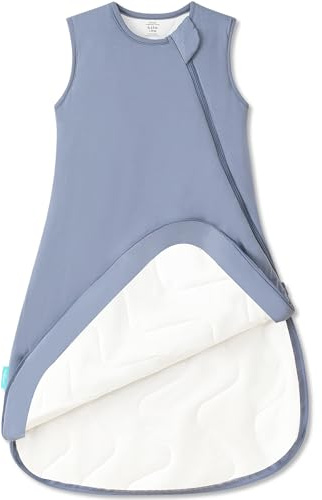 PurComfy Supersoft Sleep Sack 1.0 TOG, Premium Bamboo Viscose Baby Sleeping Bag, 2-Way Safe Zipper Sleep Sacks 6-15 Months (Whale)