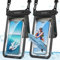 SYNCWIRE wasserdichte Handyhülle, 2er-Pack IPX8 Doppelter Unterwasser Handybeutel für iPhone 16 15 14 13 12 11 Pro Max XR XS X SE, Samsung S24 S23 S22 Ultra S21-Telefone unter 8,5 Zoll - Schwarz