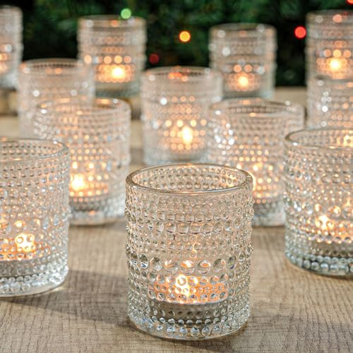 48 Pack Votive Candle Holders, Tea Light Candle Holders for Centerpieces