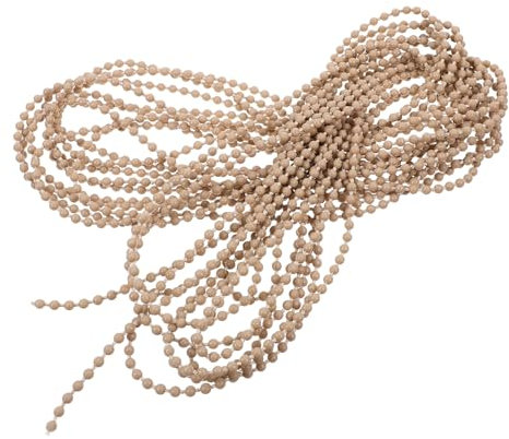 HAWILLOSCH Jalousien ziehen Perlen Rollladenkette Zugkette Rollokette fensterbehang Beaded Schnur Perlenschnurzug für Rollos Jalousien-Perlenkette Rollo-POM-Zugschnur Rollo-Kette sehen Coffee