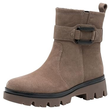 TAMARIS dam comfort boot platt halvlång stövel, pepper mocka, 42 EU, Peppar mocka, 42 EU