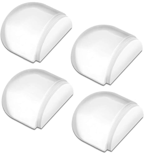 4 Pezzi Fermaporta da Pavimento, Fermaporta Trasparente, Fermaporta a Pavimento Adesivo Protezioni, per Pareti,Pavimento e Mobili Uso Casa e Ufficio