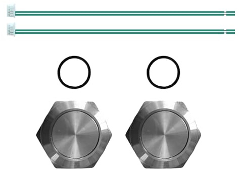 Ultraflacher Edelstahl Drucktaster, IP67 Wasserdicht und Staubdicht, Einbau Durchmesser Ø 19 mm, für Außen- und Innenbereich, Robuste Konstruktion für Lange Lebensdauer, 12V Touch-Schalter (2)