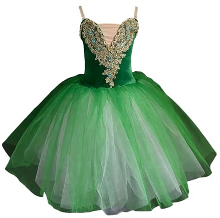 Vestito da Balletto per Bambine, tutù con Paillettes, Gonna Senza Maniche, Body Balletto Costume Ballerina Completo Balletto Abito da Ginnastica Abito Competizione di Danza,A,130
