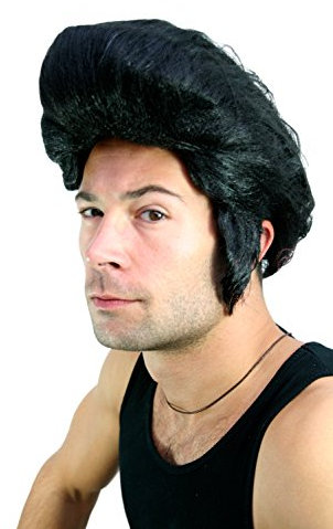 WIG ME UP - LM-706-P103 Peluca Rockabilly King Fonz, años 60, Rock'n'Roll
