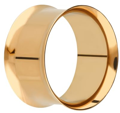 Treuheld® Edelstahl Flesh Tunnel - Rosegold - Dünn - 18 Größen