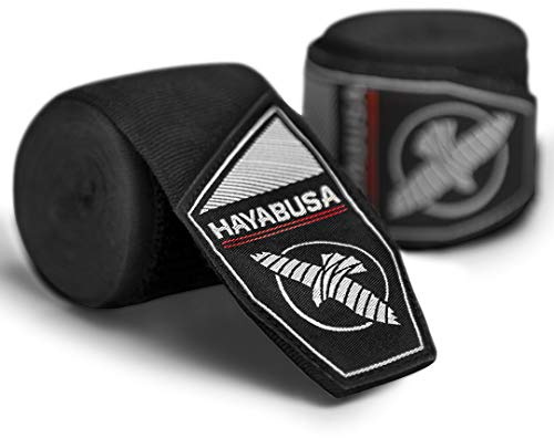 Hayabusa Fasce per le mani Advanced da 4,5 m, per boxe, MMA, Muay Thai, kickboxing, colore nero