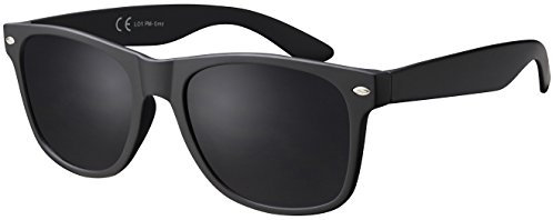 Sonnenbrille La Optica UV 400 CAT 3 Damen Herren Fahrradbrille Sport Brille Angeln MTB - Matt Schwarz (Gläser: Polarisiert Grau Polarisierend)