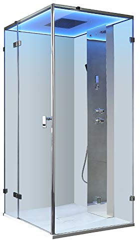 AWT AQART WATER TECHNOLOGY Dampfdusche LD108F15 silber/90x90/links