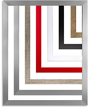 myposterframe Rahmen 68 x 98 cm Maia Bilderrahmen MDF Alu gebürstet mit Acrylglas Antireflex 1 mm