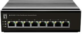 IFS-0801, 8-port snabb Ethernet-industriswitch, DIN-skena, -40 °C till 75 °C