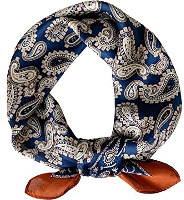 Ecroon Seideschal Damen Halstücher Seidentuch Schals Halstuch Seiden schal Scarf Bandana Taschentuch Ansatz Handgelenk Kopftücher