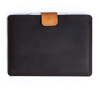 CITYSHEEP Sleeve for iPad Pro 12.9 Generation 6th/ 5th/ 4th/ 3rd 2018-2022 Models, Slim-Fit Carrying Case, Luxury Real Full Grain Leather, Padded iPad case, Merino Wool Felt, Loop For Apple Pencil.