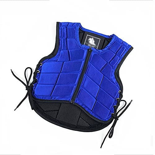 Gilet Protettivo equestre Gilet da Allenamento per Equitazione Gilet di Sicurezza Imbottita per Il Corpo per Unisex Adulti Ragazzi Ragazze Bambini (Colore: Blu, Taglia: CXS)