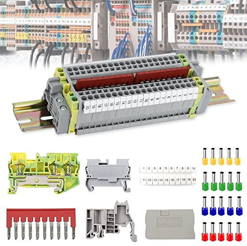 Morsettiere su Guida DIN ST 2,5N, Kit Terminali Passanti Morsettiere su Guida DIN Morsettiere su Guida DIN Morsettiera Elettrica per Progetti di Automazione Conversione di Circuiti