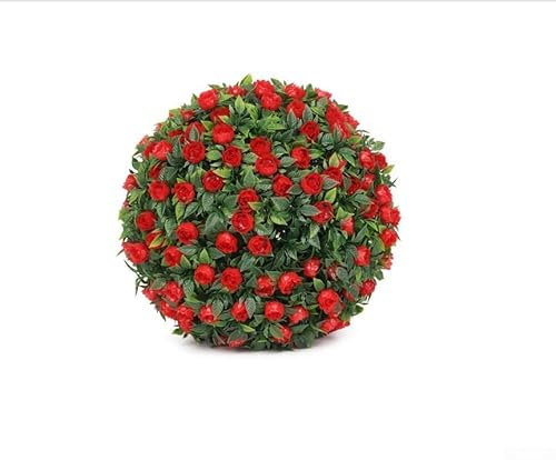 Boules de roses artificielles à suspendre pour panier de jardin - Résistant aux UV - A 20 cm