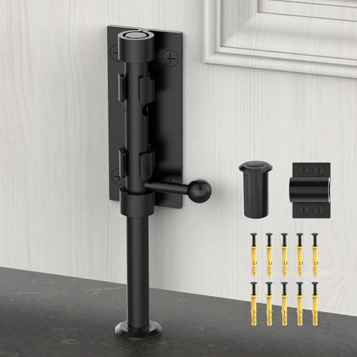 Barrel Bolt Latch, Sliding Bolt Gate Lock Door Latches Hardware, 7.7 Inch Heavy Duty Solid 304 Stainless Stee Door Lock for Fence/Wooden/Barn Door/Yard Door/Interior Door Latch