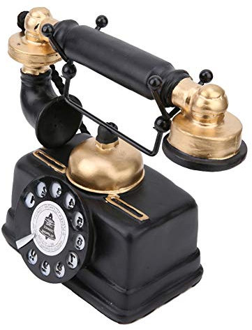 Decoración Antigua Teléfono Fijo Vintage con Cable para el Hogar Retro con Cable Moda Antigua Teléfono Fijo Antiguo Teléfono en Forma de T Escritorio de Teléfono Retro Caja