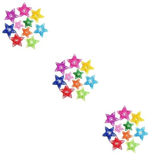 TOPBATHY 30stücke Bunte Rattan-Pentagramm-hängedekoration Große Kreative Und Einzigartige Deko Für Festlichkeiten Für Partys Und Zuhause Farbenfrohe Langlebige Accessoires Für