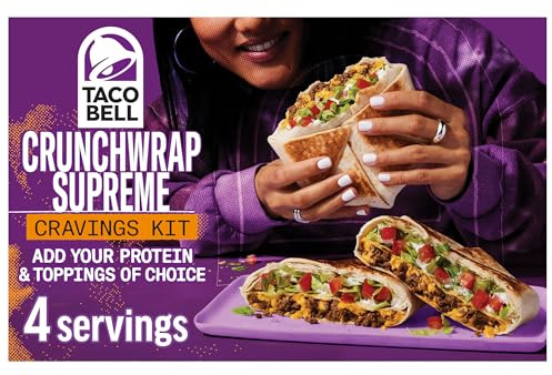 Taco Bell Crunchwrap Supreme Cravings Kit, 640 ml Box | Anpassbares Taco Bell Cravings Kit – Fügen Sie Ihr Protein und frische Zutaten hinzu, um Menü-Favoriten nachzubilden