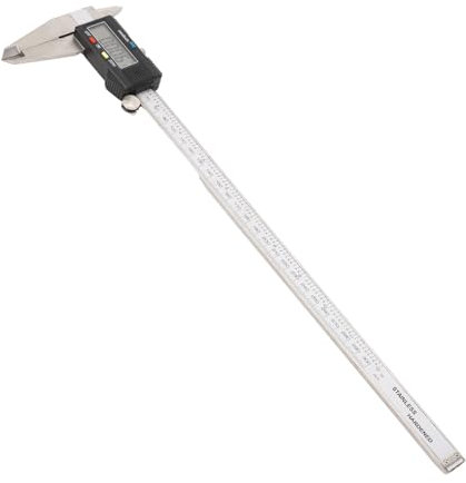 Calibro Digitale 12 Pollici 300 Mm in Acciaio Inossidabile Temprato, Display LCD, Campo di Misura 0-300 Mm, per Misurazioni Precise di Piccole Parti di Macchine