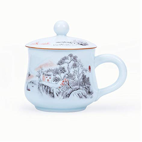 Taza de café Taza de café Grande con asa Taza de café Gigante de cerámica de 15.8 oz Taza de café Grande, Taza de cerámica con Tapa para café, té, 6 Opciones Tazas de café