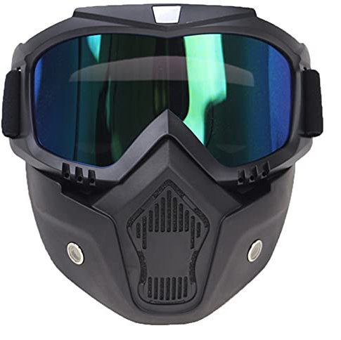 Skdvy Motorradbrille Fahrbrille Motorradbrillen mit Maske für Masque Motocross männer frauen outdoor reiten winddicht off room helme maske brille(B)