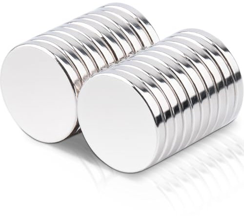 20 Pezzi Magneti, 15x2mm Calamite Piccole Rotonde Calamite Frigorifero, Mini Calamita Rotondo Calamite Potenti, Magneti Neodimio per Frigo, Lavagne, Porte, Artigianato, Mappe
