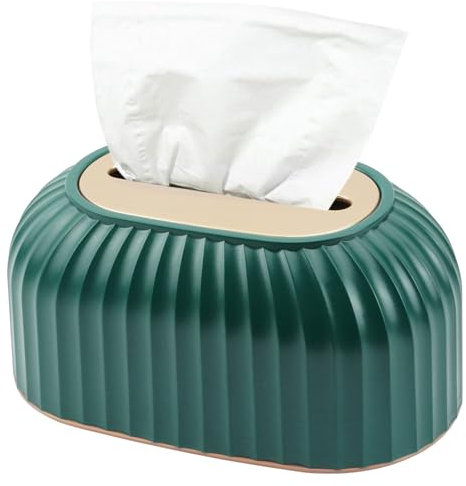 Caja de Pañuelos de Papel, Pañuelos de Papel para Comedor, A Rayas Dispensador de Pañuelos Soporte Decorativo, Elevación Automática Práctica Caja de Pañuelos, para Baño, Dormitorio, Oficina