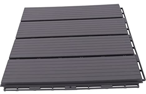 22Pcs Bodenfliesen Fliese Terrassenfliesen Terrassenbelag Balkon Terassenfliesen Patio Fertiger Interlocking Bodenbelag Deck Fliesen Innen AußEn Garten Decking DéCo Polypropylen 30x30cm