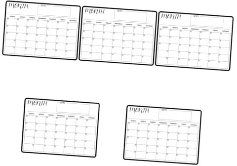 DIYEAH 5St Kachel Zeitplan Kühlschrank magnetisch Planke Spender Mini kühlschrankorginizer kühlschranl organisator Kühlschrankversorgung magnetischer Kühlschrankkalender das Haustier Weiß