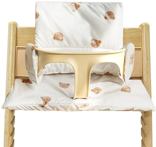 BORDEAG Hochstuhl Sitzkissen für Stokke Tripp Trapp, Hochstuhl Sitzauflage, Sitzkissen mit Niedlichen Grafiken, Sitzauflage, Hochstuhlkissen, Komfort Einfachen Reinigung, Maschinen Waschbar (F)