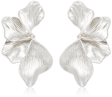 LILIE&WHITE Orecchini a Fiori da Donna in Argento e Oro, Ipoallergenici Non Sbiadiscono, Eleganti Orecchini Pendenti da Donna, Idea Regalo per Donne, Rame