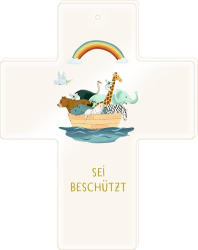 Porzellankreuz - Mein Taufkreuz: Sei beschützt