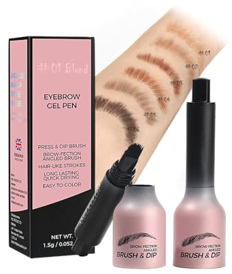 Augenbrauenstift Härchenzeichnung | Push-Up Augenbrauenfärbung für Natürliche Augenbrauen | Schnell trocknender, wasserfester Microblading-Augenbrauenstift | 3D Eyebrow Pen | #01 Blond