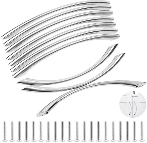Bohrma Griffe Edelstahl gebürstet türgriffe, 10 Stück, Schrankgriffe für küchenschränke möbel, Schubladengriffe, 128 mm Lochabstand möbelgriffe küchengriffe schubladengriffe Schrankgriffe Küchengriffe