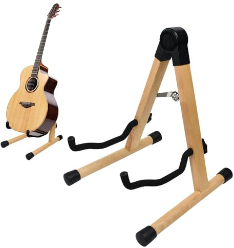 UHETLET Gitarrenständer holz e Gitarren ständer Guitar Stand Wooden Gitarren Halter Ständer Gitarrenhalter boden Gitarren Halterung Ständer für Ukulele Ständer holz für Bass Cello Banjo Mandoline