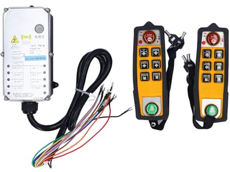 Haofy Industrial Wireless Crane Remote Control Kit Reliable Electric Lift Hoist Transmitter for Generators Grab Buckets [YU 6]