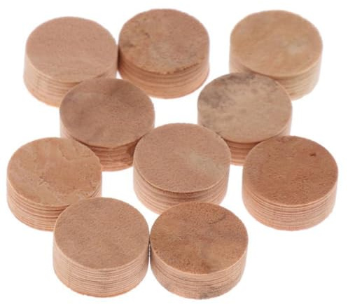 Mipcase 8 Stück Trompetenkorken aus Natürlichem Holz Mittelhart Ersatzpolster für Wasserklappe und Ventile Kompatibel mit Posaunen Reparaturzubehör für Messinginstrumente