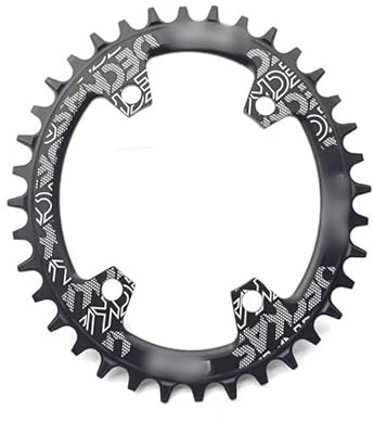 DOBRVVGT Plato de Bicicleta Narrow-Wide Plato Redondo for Bicicleta de montaña 96bcd, BCD 96 mm, 32/34/36/38T, Piezas Placa Corona, manivela