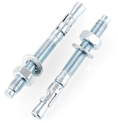 YOUNTHYE Schwerlastanker M8 Schwerlastdübel M8 35 Stück Bolzenanker M8 x 80 mm Verzinkt Betonanker für Beton und Mauerwerk Hohe Tragfähigkeit